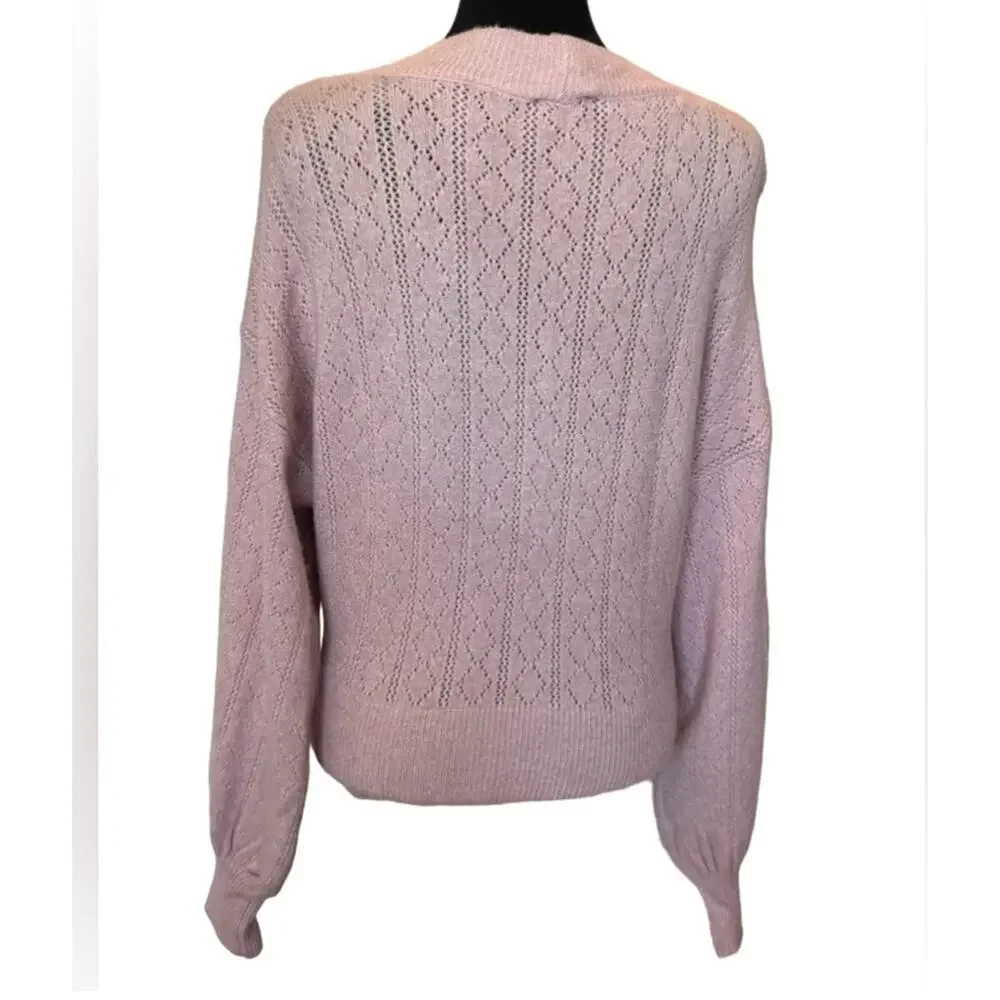 NEW ~ TOPSHOP, NORDSTROM ~ Diamond Stitch Cardigan Size M BEAUTIFUL, Normcore - Picture 3 of 5